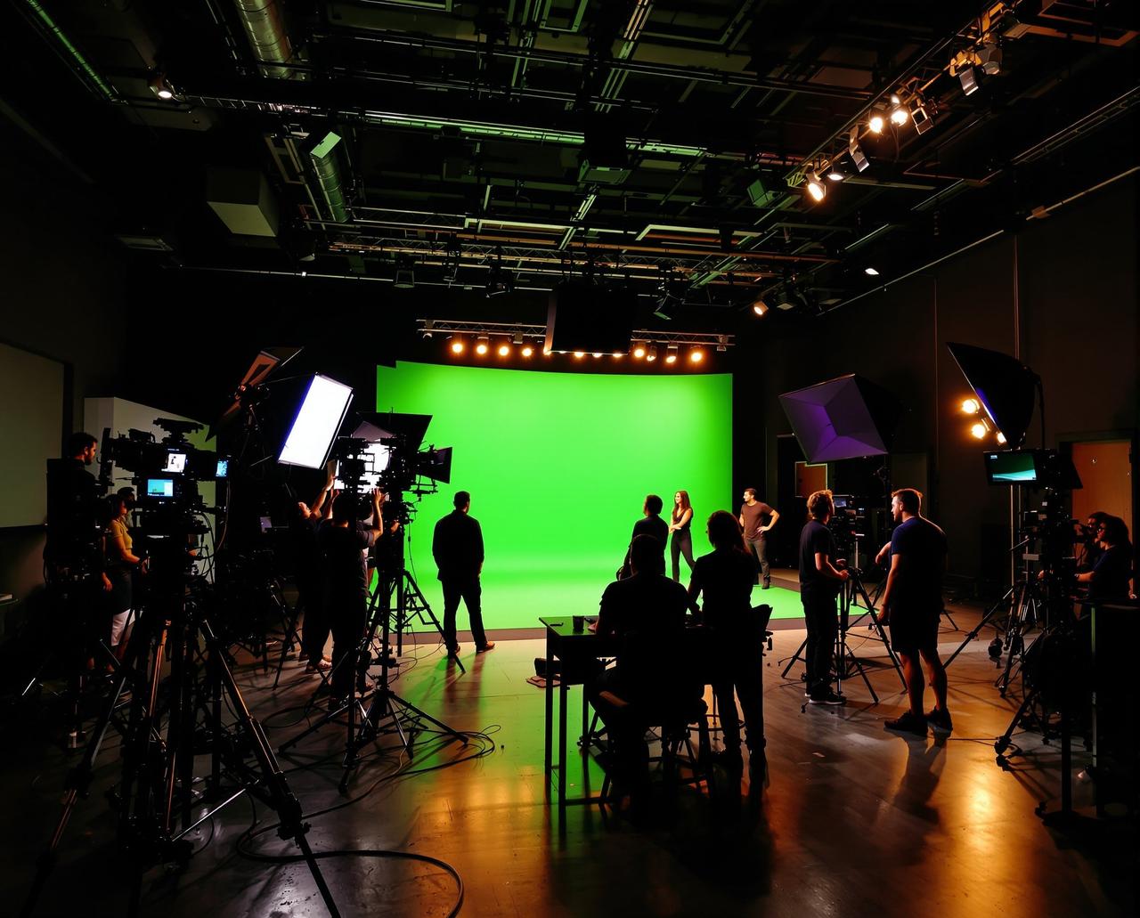 多多视频影视制作基地内部工作场景